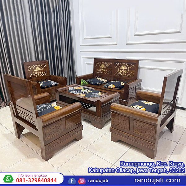 KURSI JATI HADAP GELUNG TAHU ALUSAN